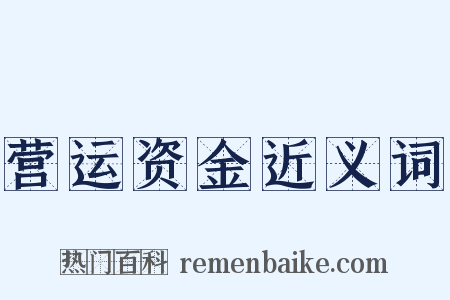 营运资金近义词是什么意思的图片